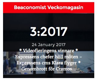 MagnusZaar's tweet photo. "Videofieringens vinnare" - Think Agency i senaste @Beaconomist_Mag. https://t.co/0uMM1XDSoc