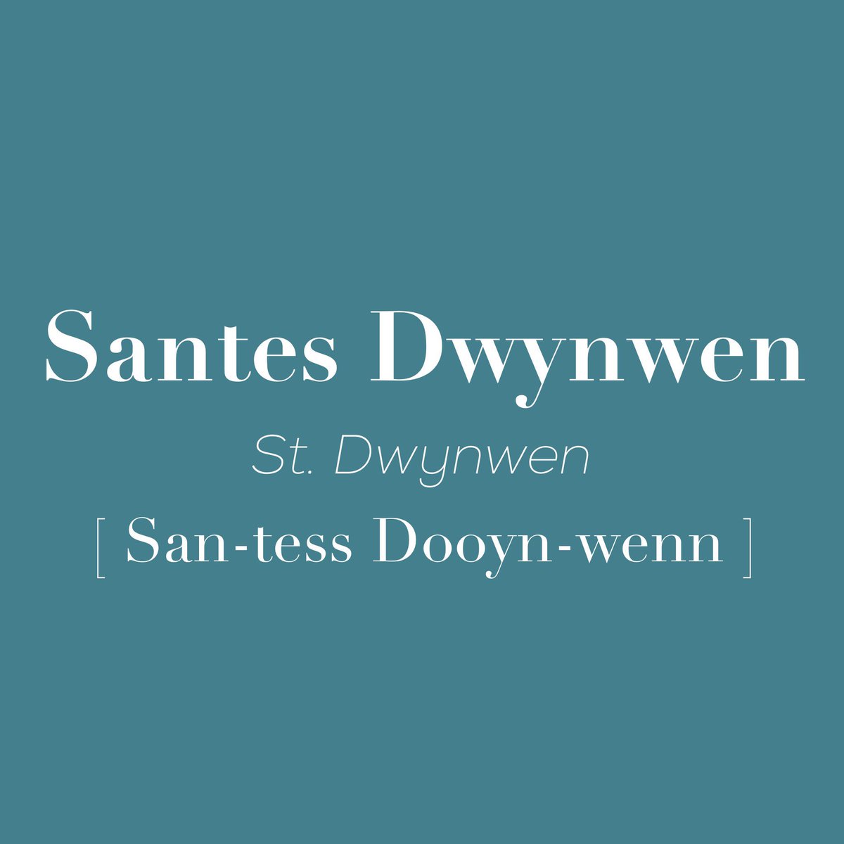 GoCymraeg's tweet photo. 💕 Today is Dydd Santes Dwynwen - Welsh Valentine's Day! 💕

Word of the day: Santes Dwynwen

Pronounced: SAN-TESS DOOYN-WENN

#StDwynwensDay https://t.co/hmoEQaO5E5
