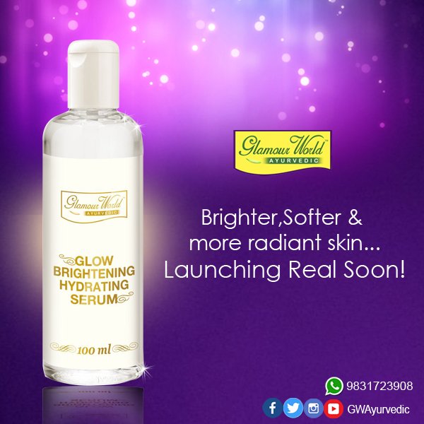 GWAyurvedic's tweet photo. Use Glow #Skinbrightening #Serum for a softer, smoother skin & a #luminouscomplexion #Glamour World #Ayurvedic https://t.co/Mcnu5JL8hL