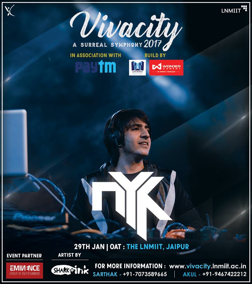 Let the essence of musical beats imbibe within you. Be a part of the most awaited musical extravaganza of the fest We present to you @DJNYK