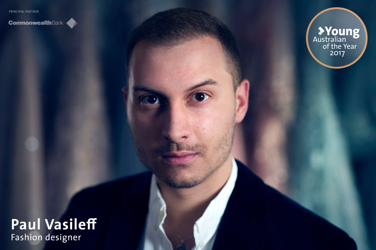 ausoftheyear's tweet photo. The 2017 Young #AusoftheYear is acclaimed fashion designer and international business entrepreneur Paul Vasileff of Adelaide, SA. https://t.co/k3UXdChPGQ