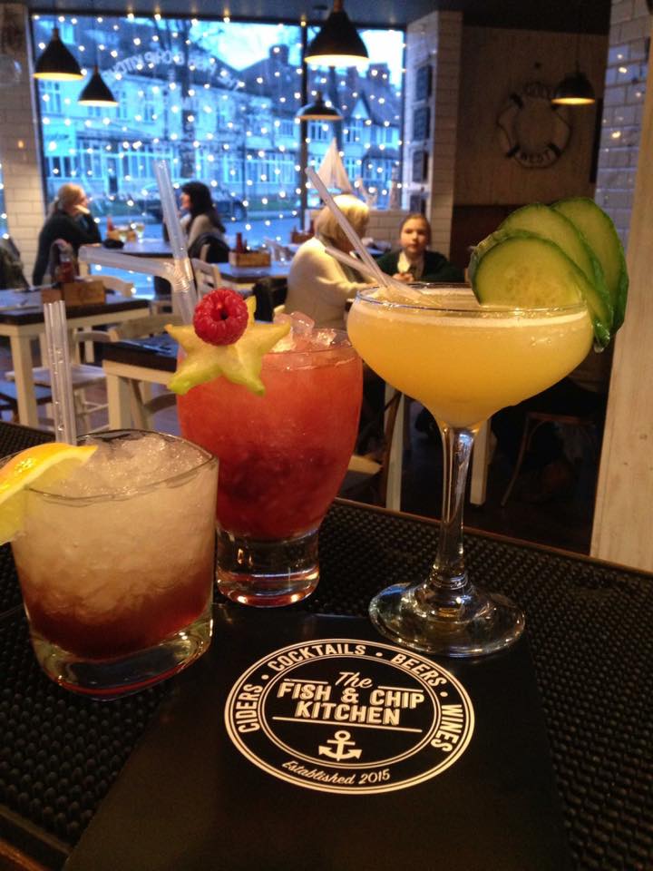 FishandChipK's tweet image. We're lining up the 2 for 1 #Cocktails, we are halfway through the week after all. 
#FishandChipKitchen