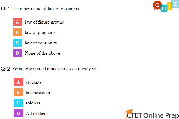 CTETOnlinePrep's tweet photo. Quiz Time #Child Development &amp; Pedagogy Questions,
Visit : https://t.co/ub52Y8FjuB        
Call: 9821945293
#CTET
#CTETQuiz https://t.co/5jFde8H2wQ