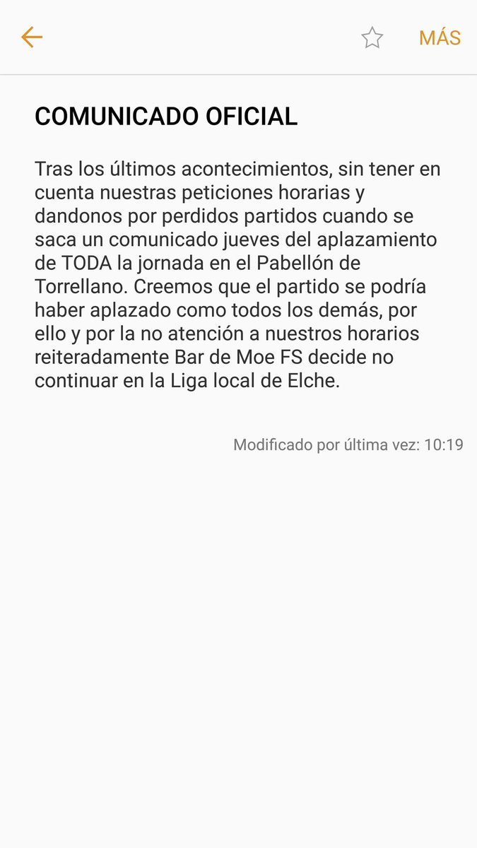 BarDeMoeFS's tweet photo. @elchefutbolsala COMUNICADO OFICIAL. https://t.co/Fdj11Zn5OE