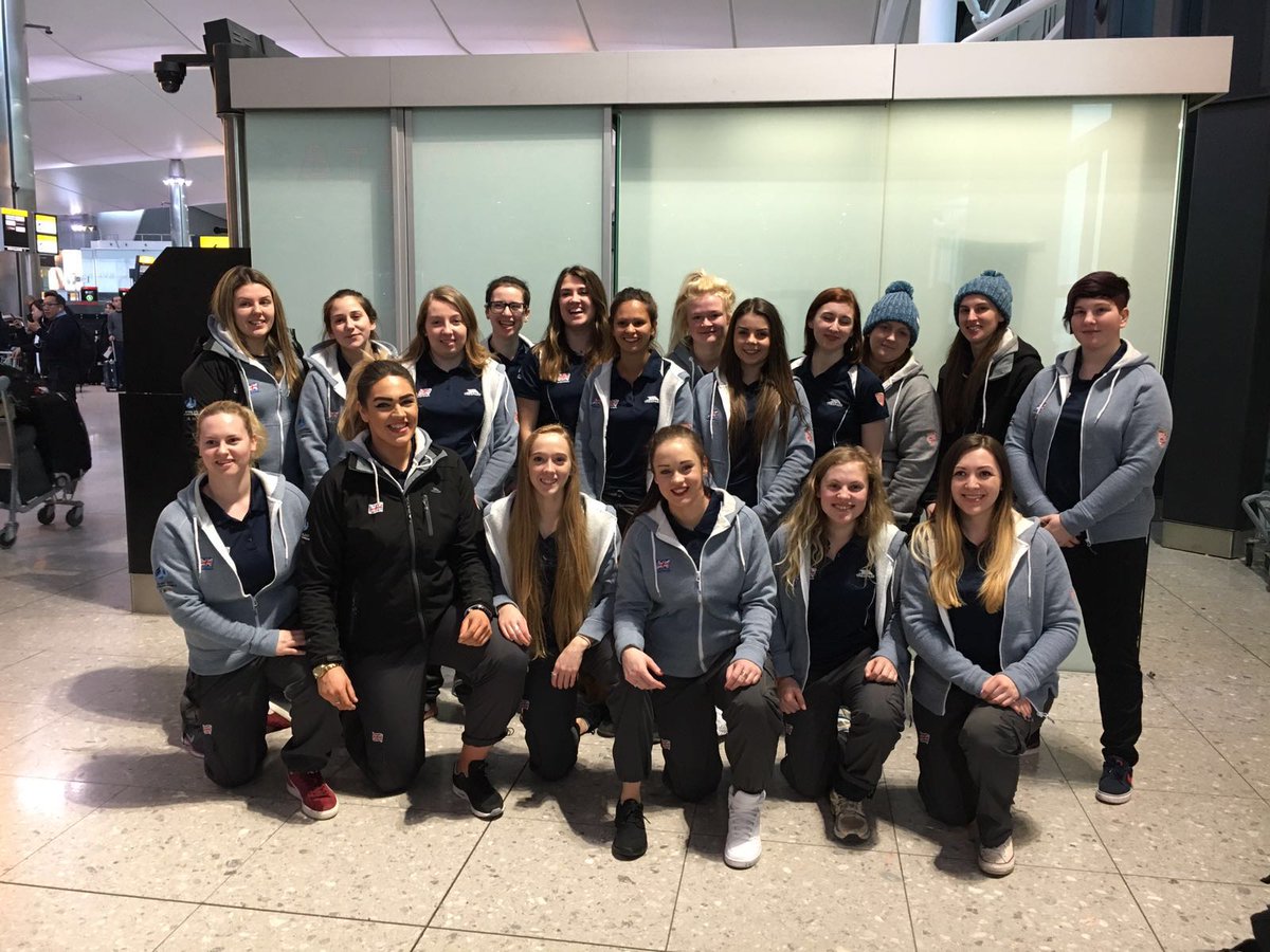 GBWomensHockey's tweet photo. GB Women are at the airport ahead of flying to Almaty for the 28th Winter Universiade which gets under way at the weekend https://t.co/nbByhPkFgj