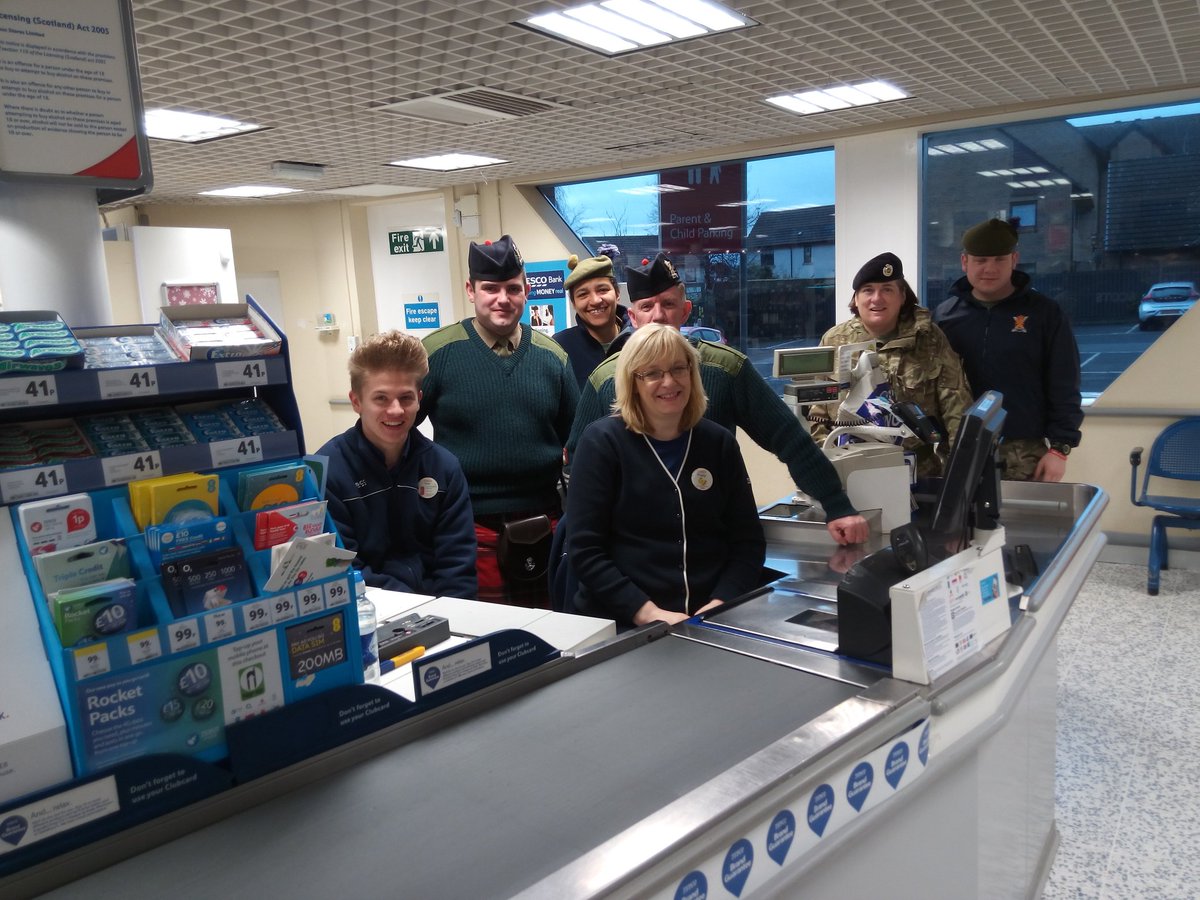 ARHighlandTour's tweet photo. Last min supplies for last day of #HighlandTour Thanks to @Tesco #Monifeith for sorting us out! New career for the piper? #thisisbelonging https://t.co/X1QZXQl9rA