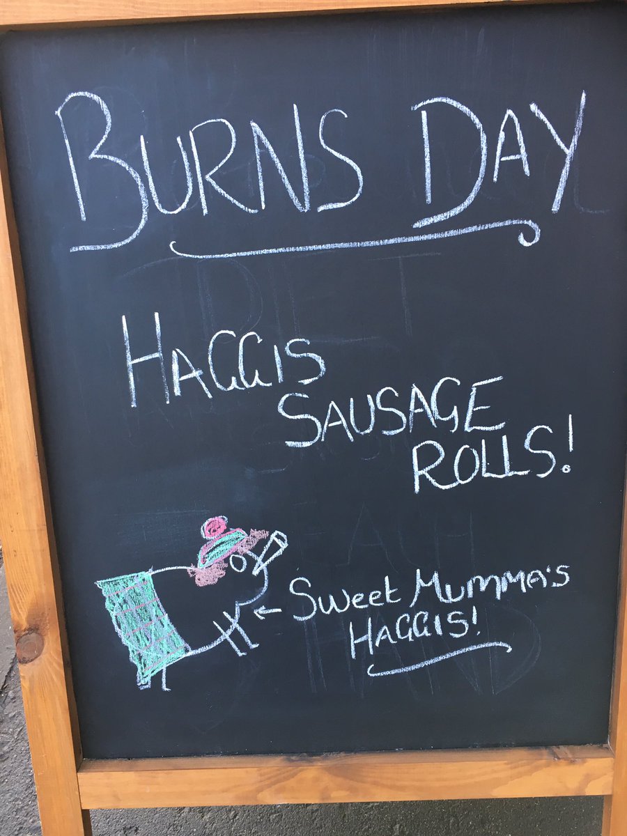 Our Sammy has been caught playing with the chalk again. The haggis looks suspiciously like the 'orange one' across the pond in the USA 😝😝😝