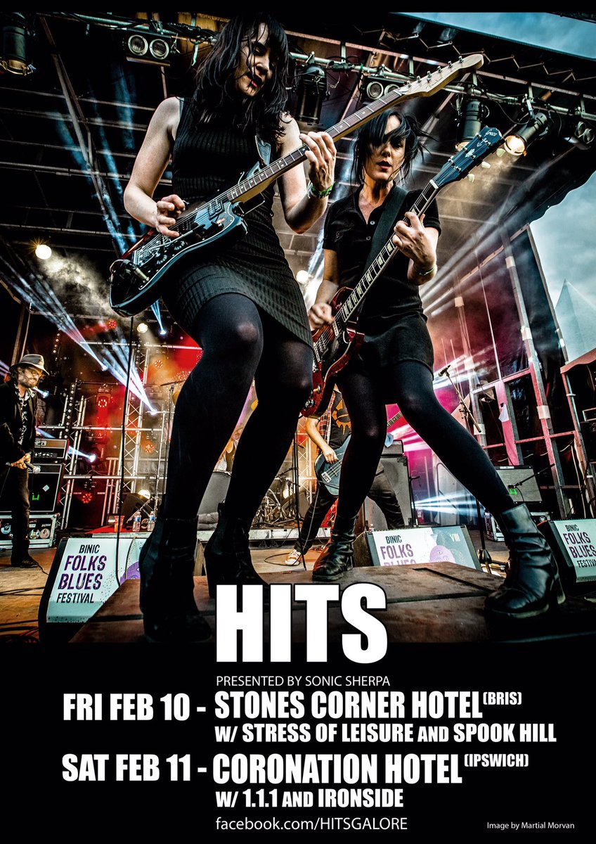 Brisbane rock warriors HITS play Stones Corner Hotel Fri 10 Feb w/ Stress Of Leisure &amp; Spook Hill. $15 on door do it