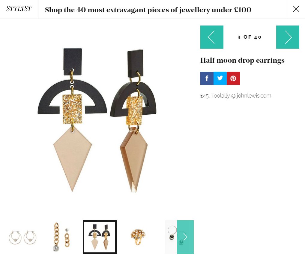 Shop the 40 most extravagant pieces of jewellery under £100 via <a href="/StylistMagazine/">Stylist Magazine</a> bit.ly/2khBLNe