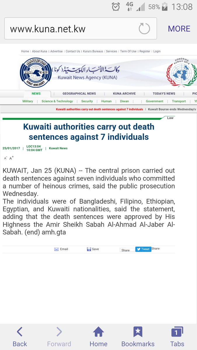 The Associated Press On Twitter Breaking Kuwait Says It Hangs 7 Prisoners Including A Royal Family Member In A Mass Execution