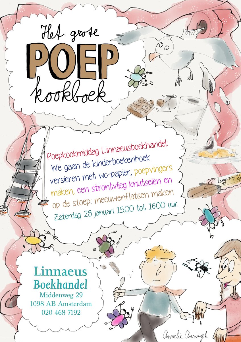 Zaterdagmiddag poepkookmiddag #linnaeusboekhandel