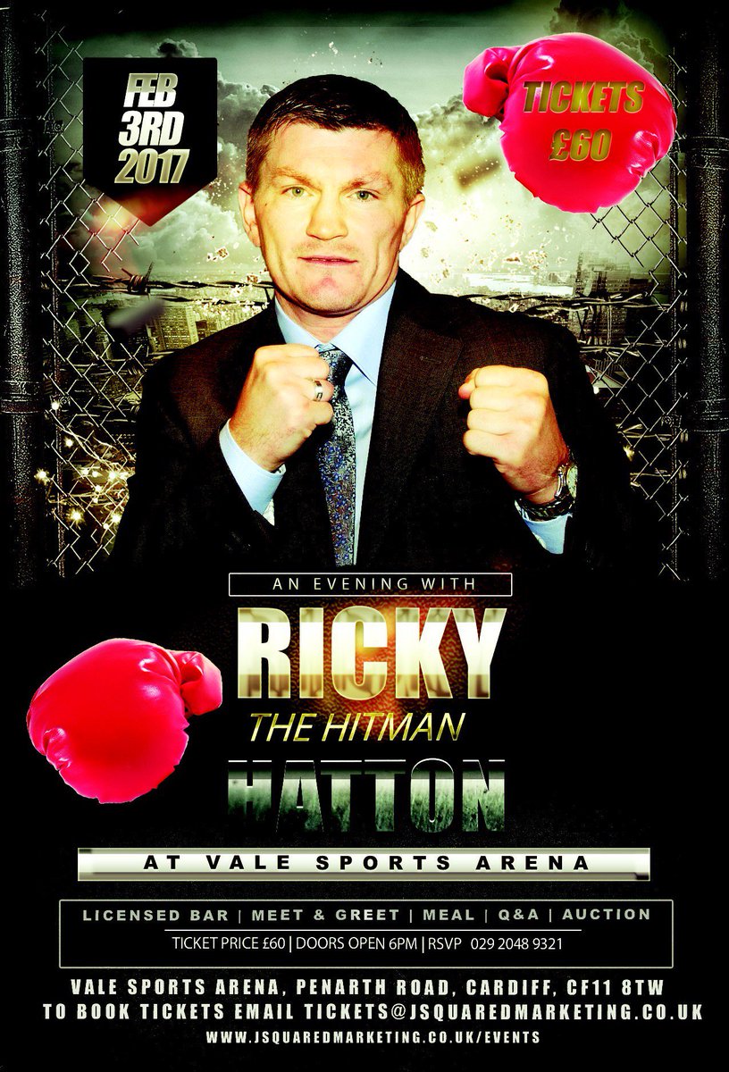 Vale Sports Arena (@valesportsarena) on Twitter photo RT Last table left for the Ricky Hatton evening <a href="/ValeSportsArena/">Vale Sports Arena</a> on 3rd Feb this event is not to be missed RT Last table left for the Ricky Hatton evening <a href="/ValeSportsArena/">Vale Sports Arena</a> on 3rd Feb this event is not to be missed