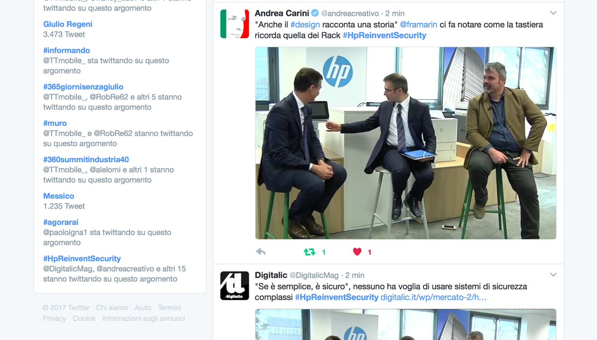 DigitalicMag's tweet image. #HpReinventSecurity è nei #TrendingTopic Italia! Grazie a tutti @lmotta2000 @franzrusso @andreacreativo @annarizzo1 @tinocanegrati