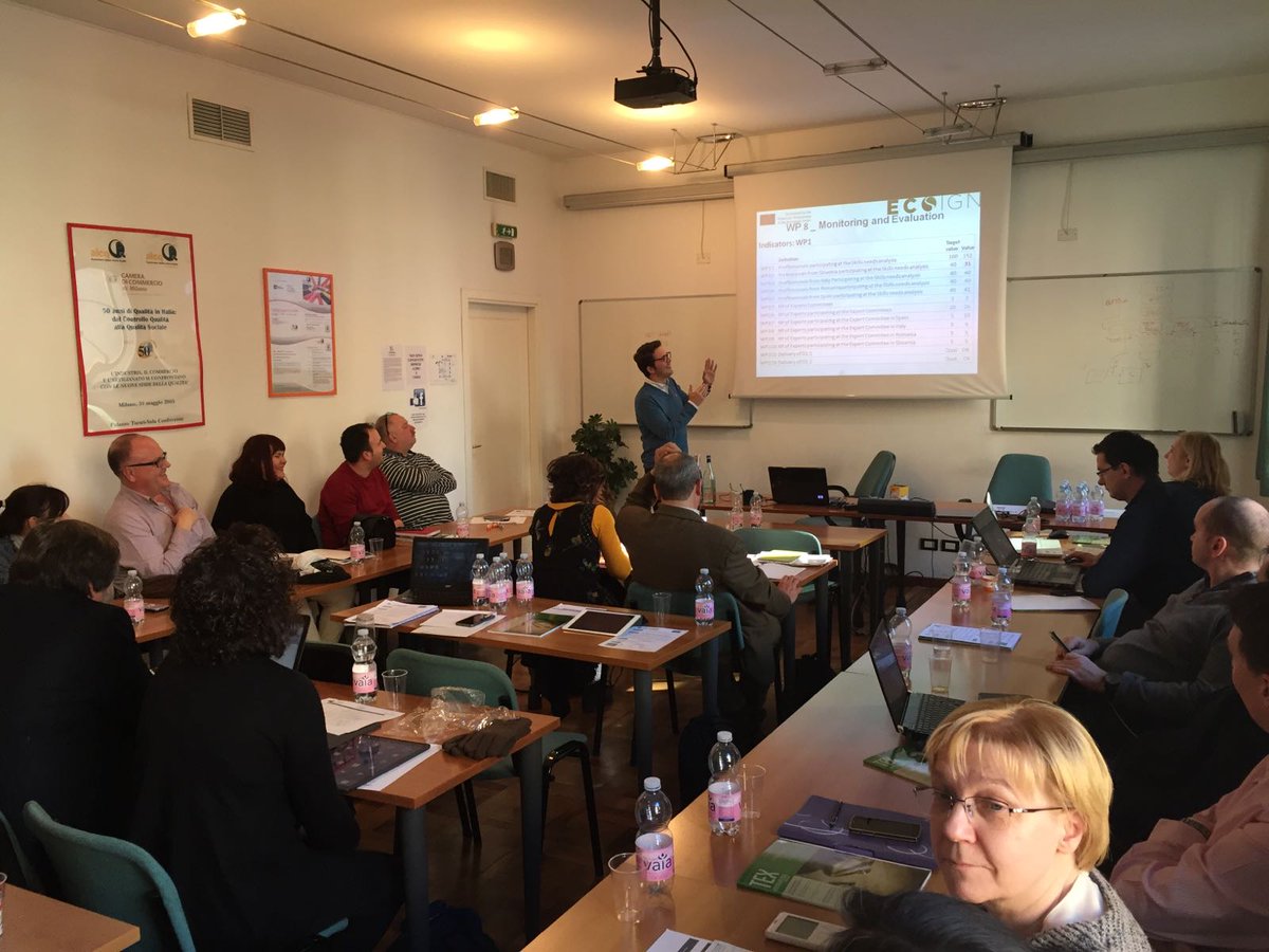 CETEM_CT's tweet photo. Asistimos en Milán a la reunión del proyecto europeo #ECOSIGN sobre #diseñoecosostenible con socios de Eslovenia, Italia, Rumanía y España. https://t.co/wgCfIR95IB