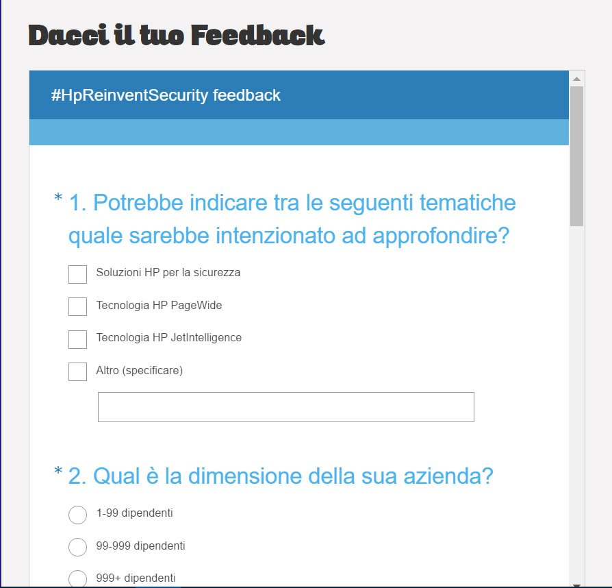 franzrusso's tweet image. #HPReinventSecurity il #livestreaming è terminato ma potete esprimere il vostro #feedback da questo form it.surveymonkey.com/r/QNM8BHM
