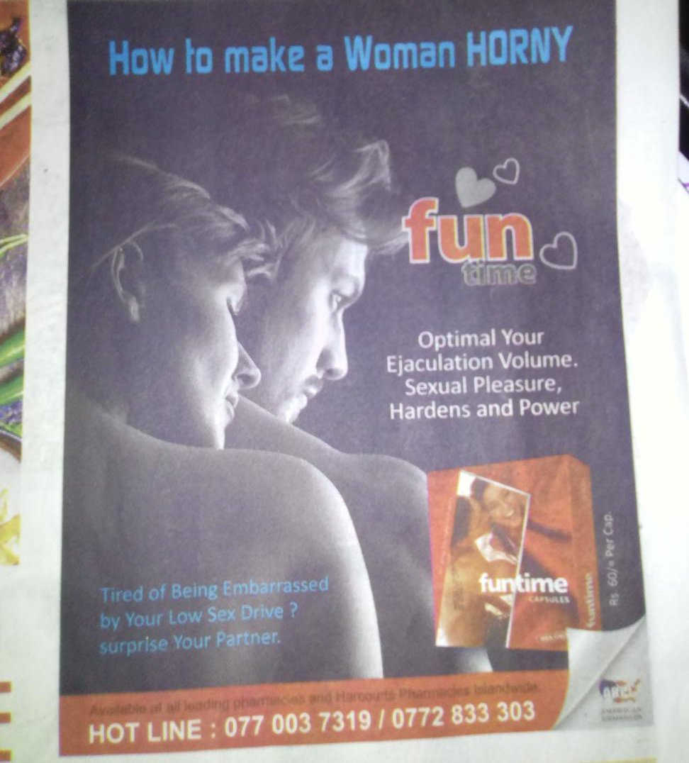 Gandhya's tweet photo. Can you advertise like this?  Advertising ethics?  #Sri Lanka #lka #badadverts https://t.co/GKVyQ6R5Dm