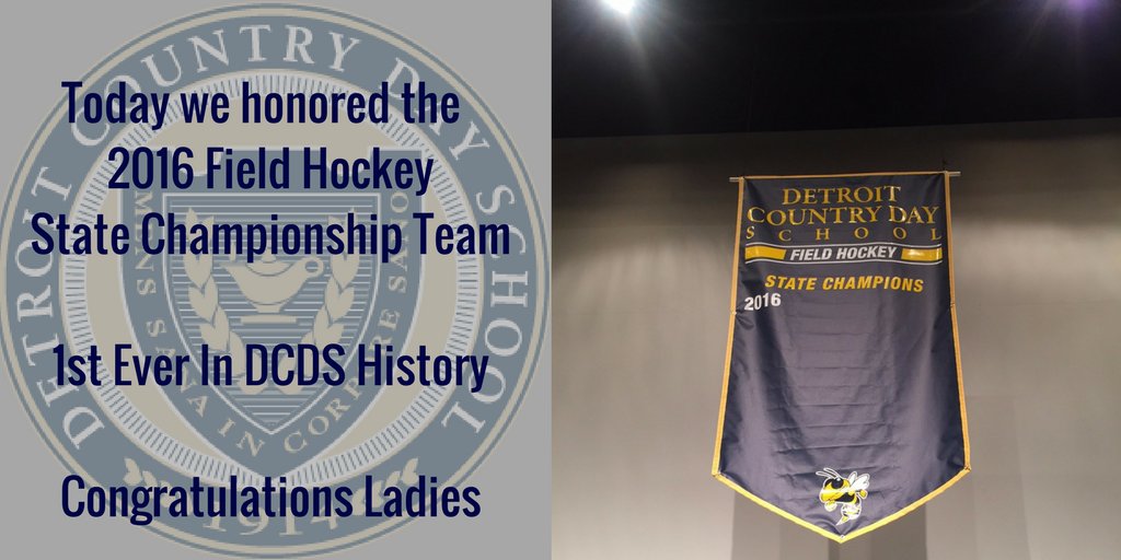 DCDSAthletics's tweet photo. Honored our 1st ever Field Hockey State Championship Team today.  Congratulations Ladies!!  #dcdsathletics https://t.co/GJtWG7yFfS