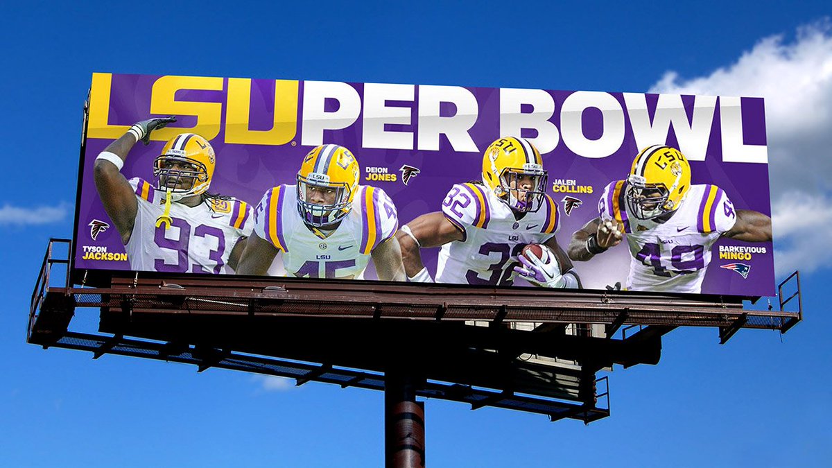 Of course our Tigers are Super! 👀 for these billboards around Houston leading up to #SB51 next week!