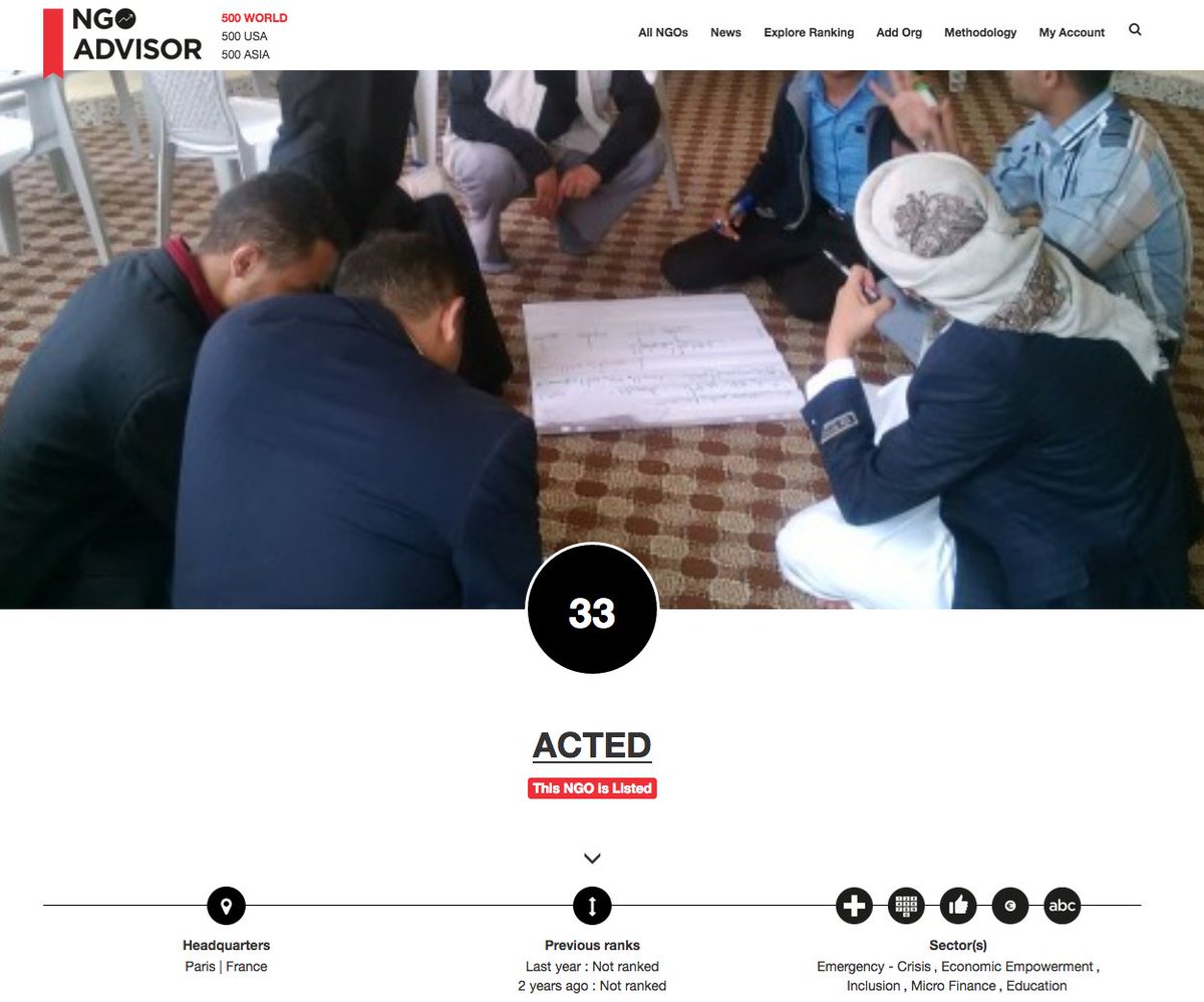 Congratulations to French #NGOs in 2017 #TOP500NGOs <a href="/MSF/">MSF International</a> #2 <a href="/HI_france/">Handicap International France</a>  #8 @ngoACTED #33...<a href="/PortailONG/">Portail Humanitaire</a> <a href="/ngoadvisor/">NGO Advisor</a> ngoadvisor.net