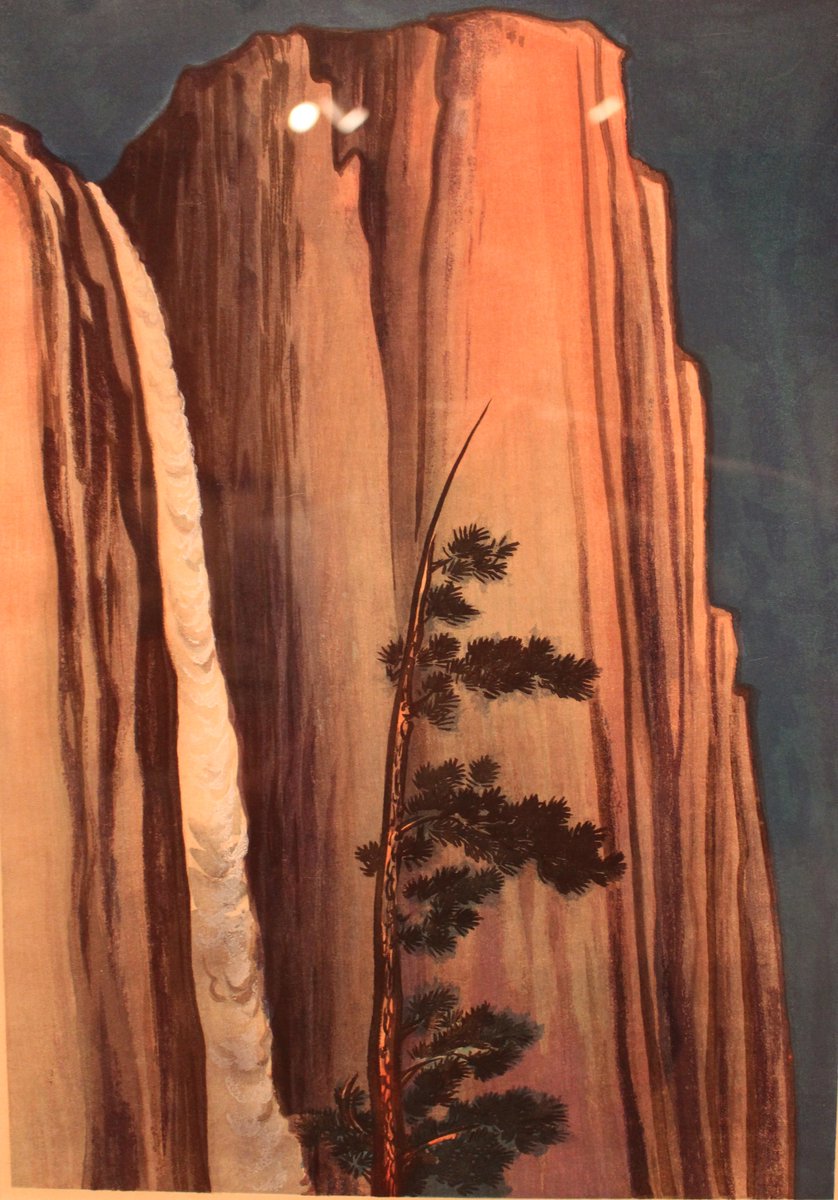 hanrahat's tweet photo. #artwork
#City - San Francisco
#Museum - Legion of Honor
#Artist - Chiura Obata
#Painting - Evening Glow of Yosemite Waterfall
#Date - 1930 https://t.co/i7gTuW6qAv