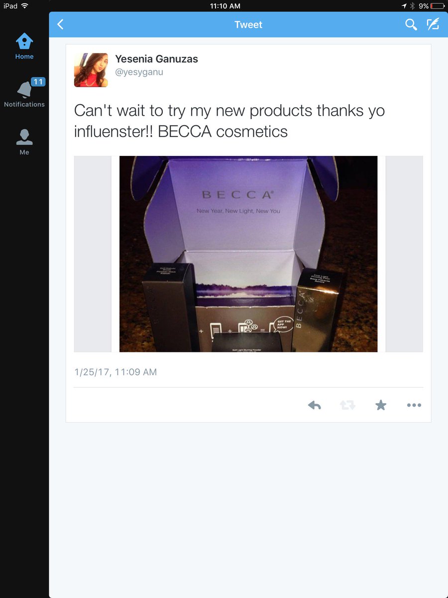 yesyganu's tweet photo. @Influenster and @BECCA_cosmetics, 
Thank You Influenster for this complementary Becca box https://t.co/QMsDY8R3vw