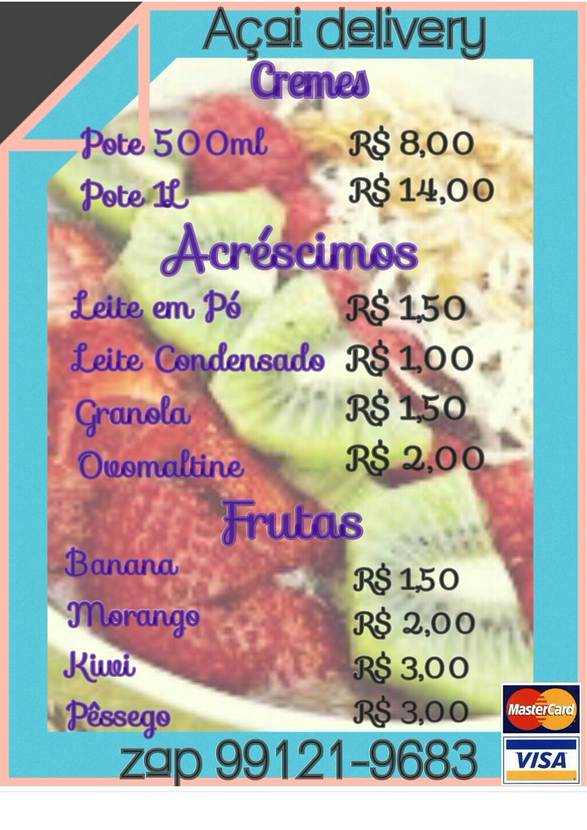 delivery_acai's tweet photo. #belohorizonte #acai #acaibh 
31 99121-9683 peça já e pague com cartao de credito e debito..
https://t.co/4bzOedQh3B https://t.co/a2lFksQntv