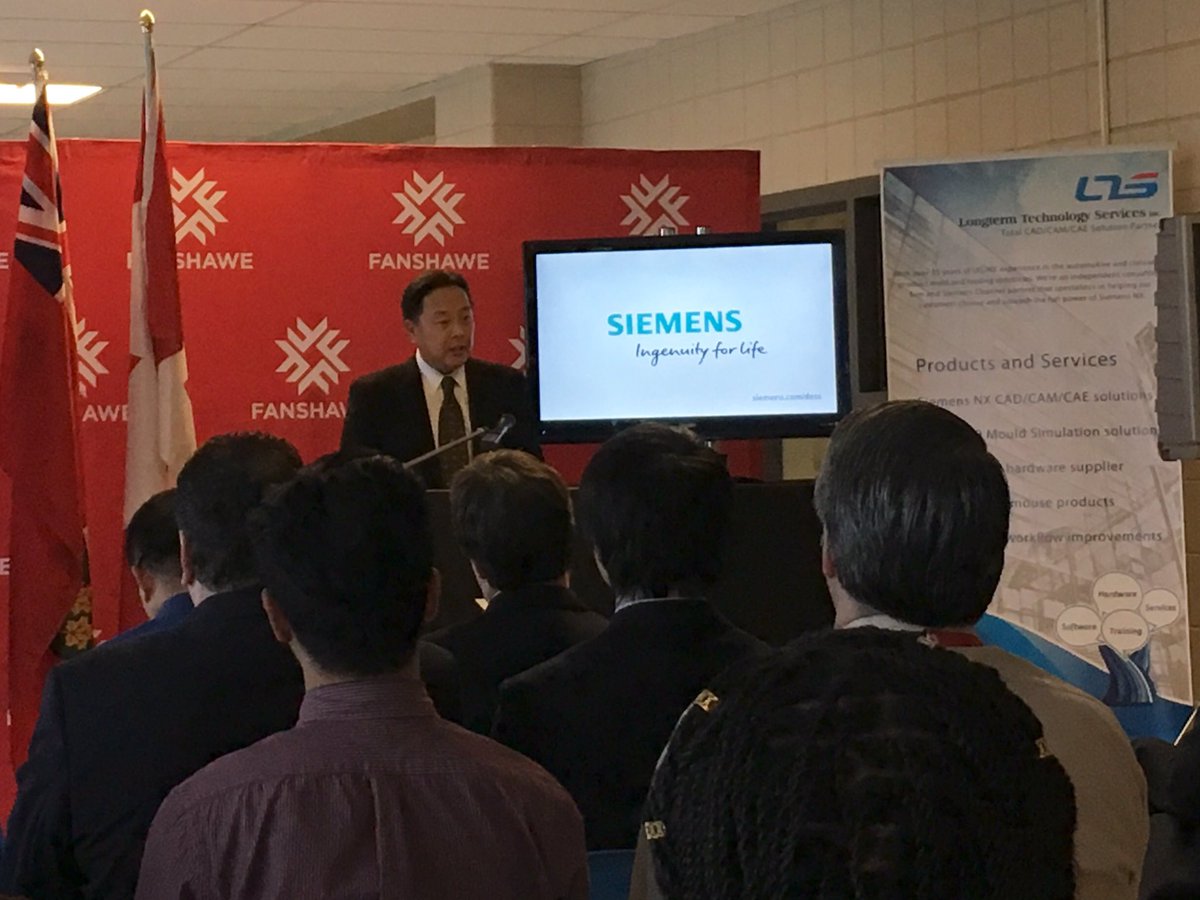 BritMaia's tweet image. Announcement at @FanshaweCollege today w/ @Siemens $200M grant for students to learn new #tech @longtermtec dedicated to training our future