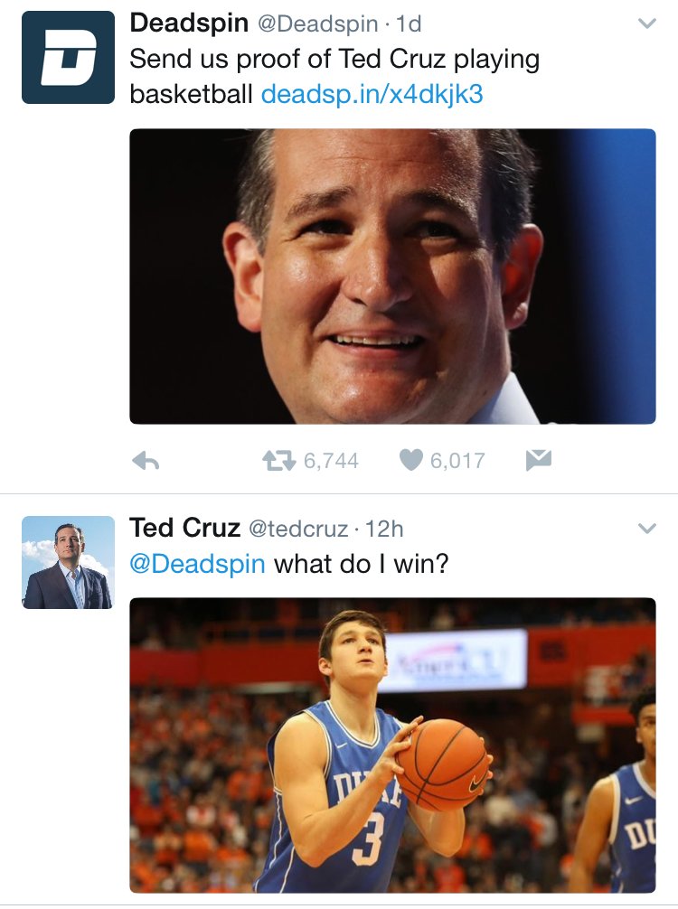 CloydRivers's tweet photo. Ted Cruz is a savage. Merica. https://t.co/sipu0RBui2