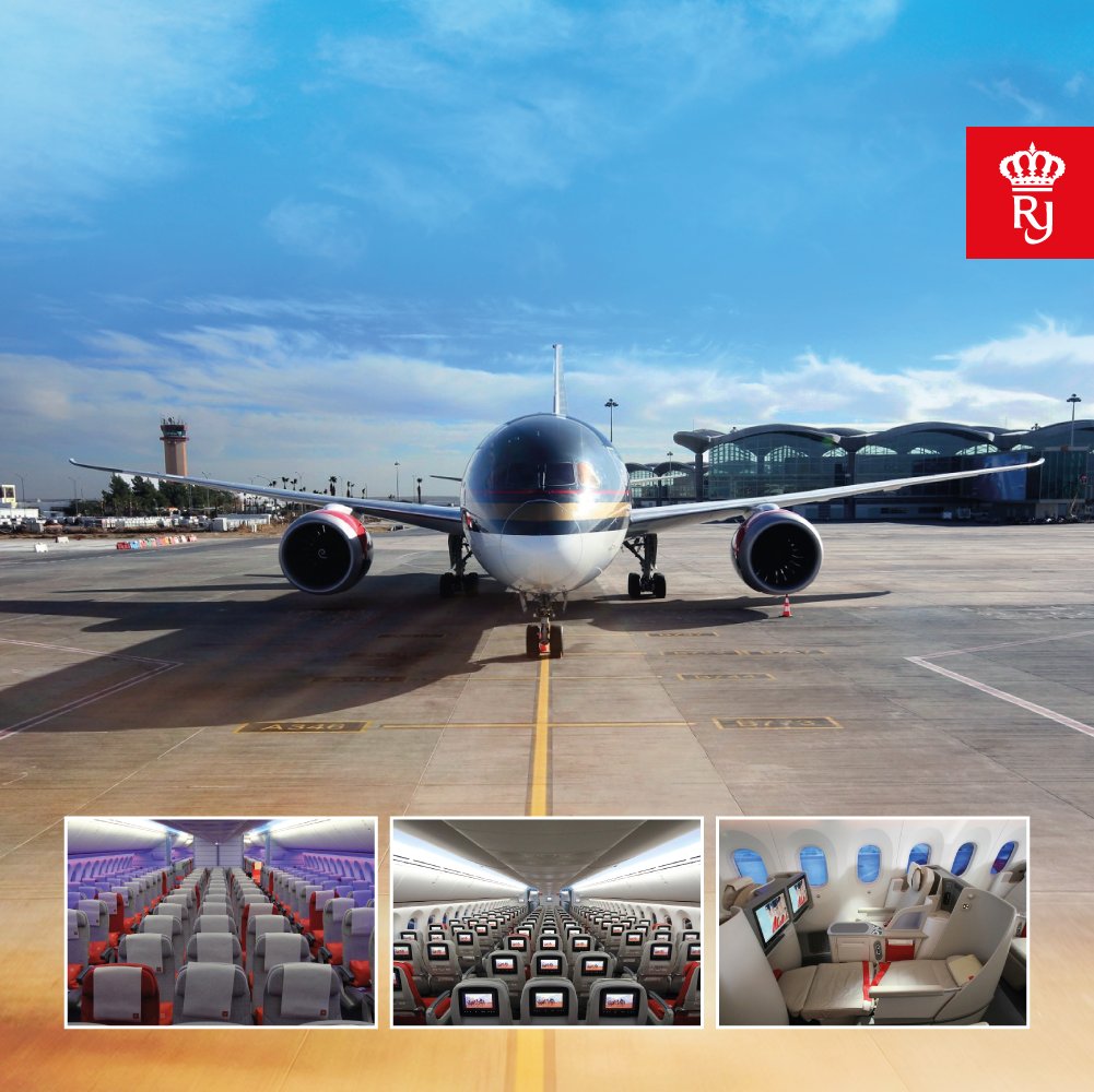 RoyalJordanian's tweet photo. Not a dream fleet without a #B787. Our 7th #Dreamliner landed in Amman yesterday, welcome home! @BoeingAirplanes https://t.co/wXBTFCLuxW
