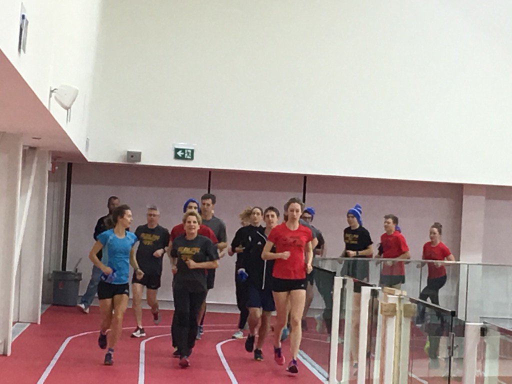 uofg's tweet photo. Premier @Kathleen_Wynne and #UofG athletes kick off #BellLetsTalk Day with some mood-boosting exercise. https://t.co/omI3l8jQsf