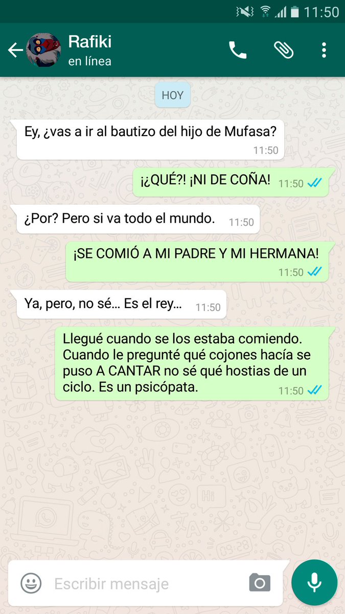 BuzzFeedEspana's tweet photo. Si los personajes Disney tuvieran WhatsApp https://t.co/2k96BMhFVc https://t.co/AuA2XqJ9lh