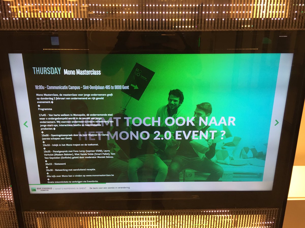 AnBoone1's tweet photo. Mono2.0. event voor en door ondernemende talenten op 02 februari te Gent! https://t.co/TdmeCULNeD https://t.co/mR2sM3ru6d