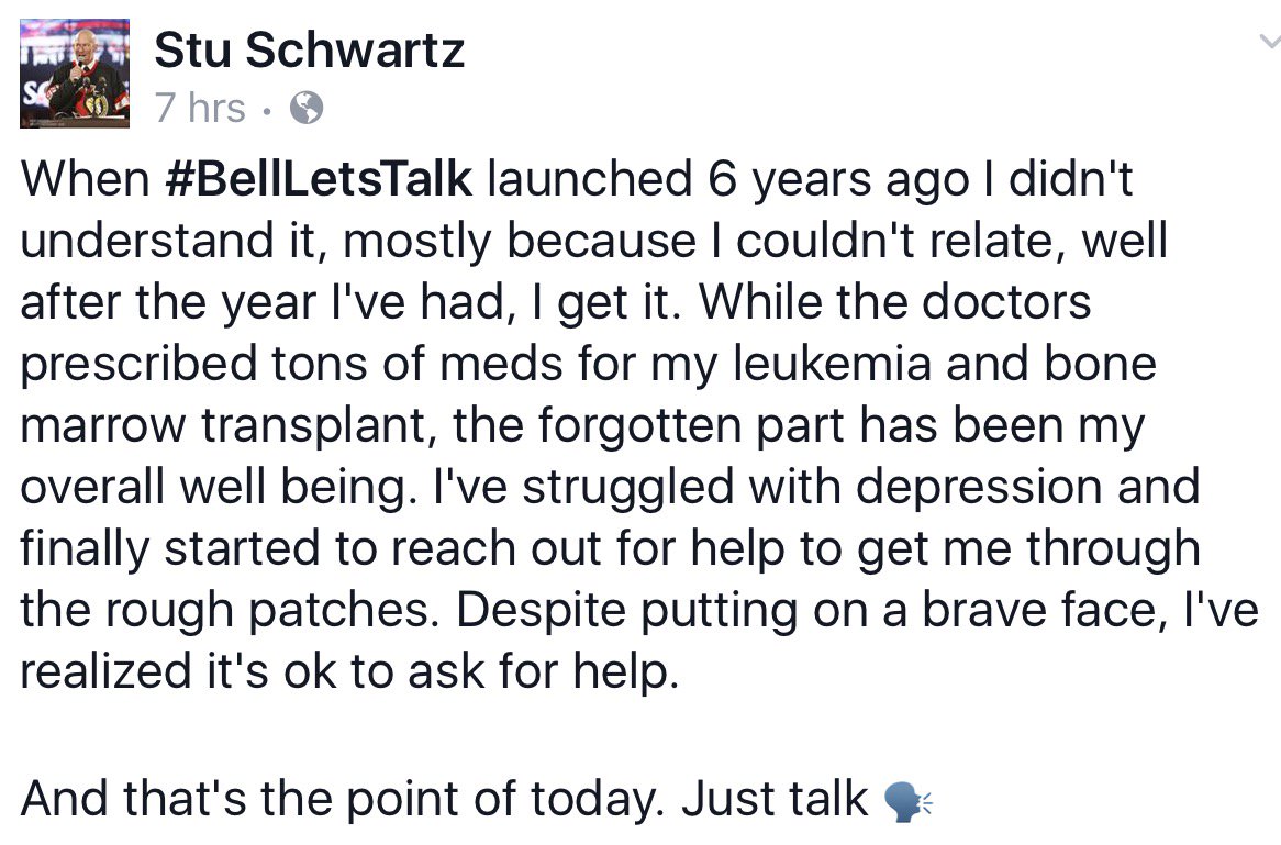 StuntmanStu's tweet photo. #BellLetsTaIk #BellCause https://t.co/0fl8eRCEQI