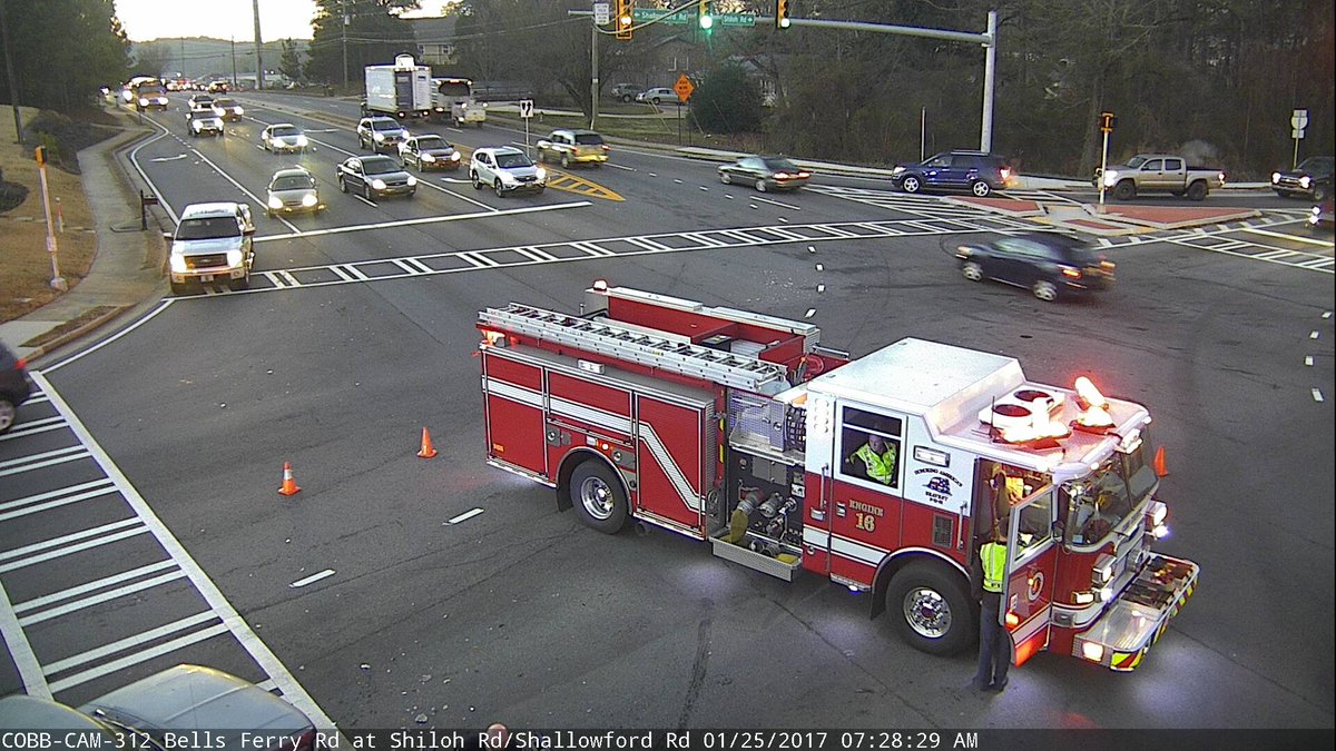 Cobb County DOT on Twitter "Shallowford Rd at Bells Ferry crash