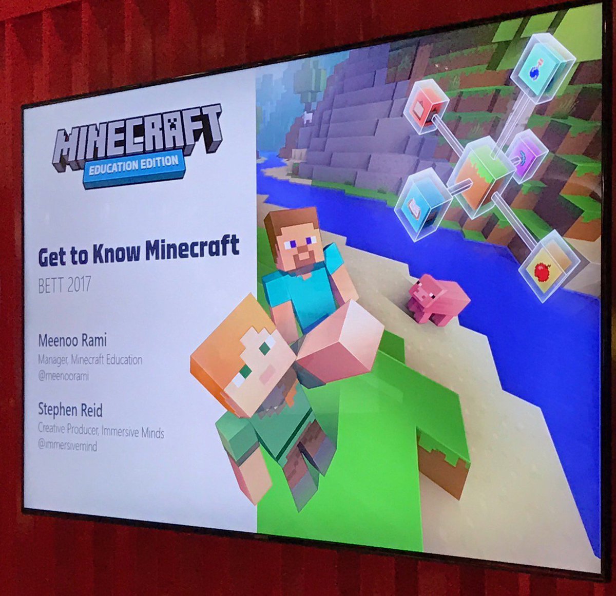 Catch <a href="/ImmersiveMind/">Stephen Reid</a> at <a href="/Bett_show/">Bett Global</a> on the #Microsoft Stand E310 at 1000, 1300 &amp; 1400 every day this week! #Bett2017 #MinecraftEdu #msftedu
