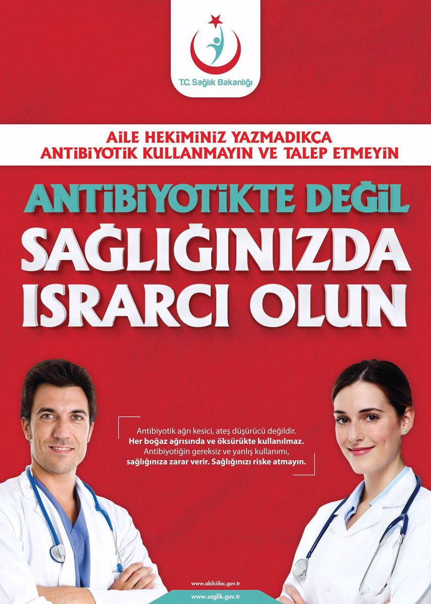 NHSM51's tweet image. #AkılcıAntibiyotik Antibiyotik soğuk algınlığı ilacı değildir.Soğuk algınlığında bol sıvı ve C vitamini alın,dinlenin.  #AkılcıAntibiyotik