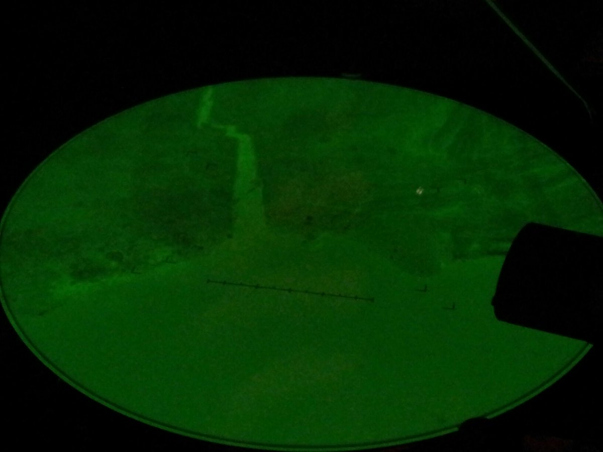 StephenBiggsFox's tweet image. Here&apos;s an image of the #TransmissionElectronMicroscope (#TEM) output from yesterday. A ~100nm Ni sample. Features at the back. #physics