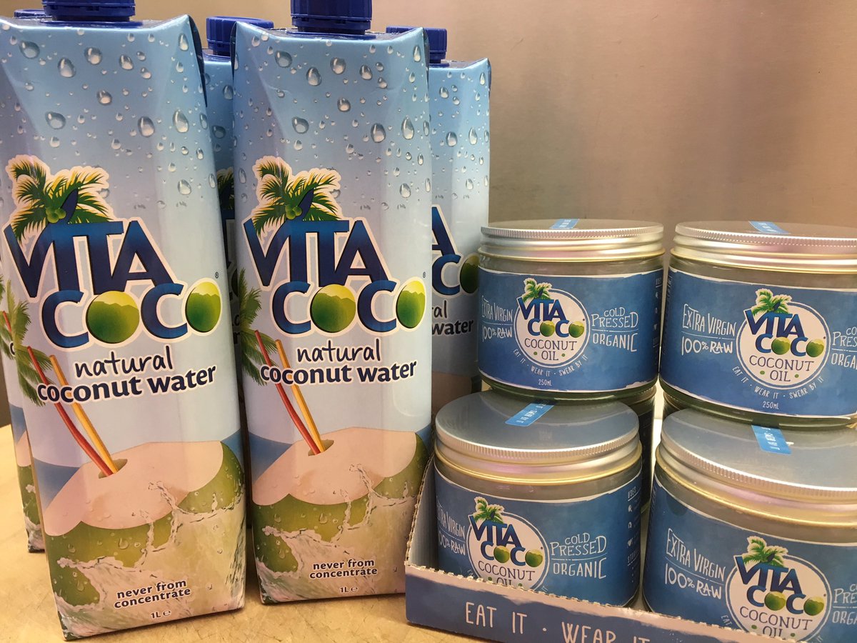 Some more new products we now stock. Coconut water &amp; coconut oil.<a href="/VitaCoco/">Vita Coco</a> #derbyshireis #coconutoil
