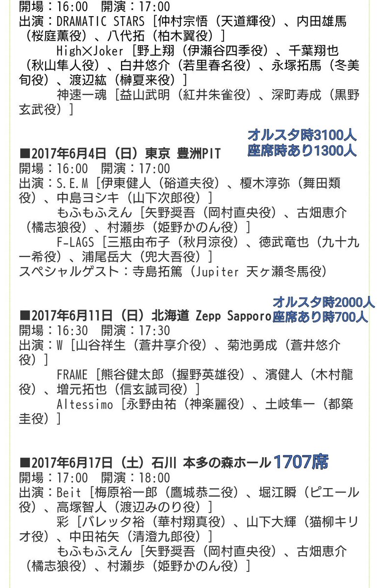 光井 Sidemツアー会場 キャパ調べましたがどこも舞浜アンフィシアターと似たような感じ たぶんだけど ファスライの あの距離感 をすべてのユニットと担当pに体験させたい んじゃないかなあ