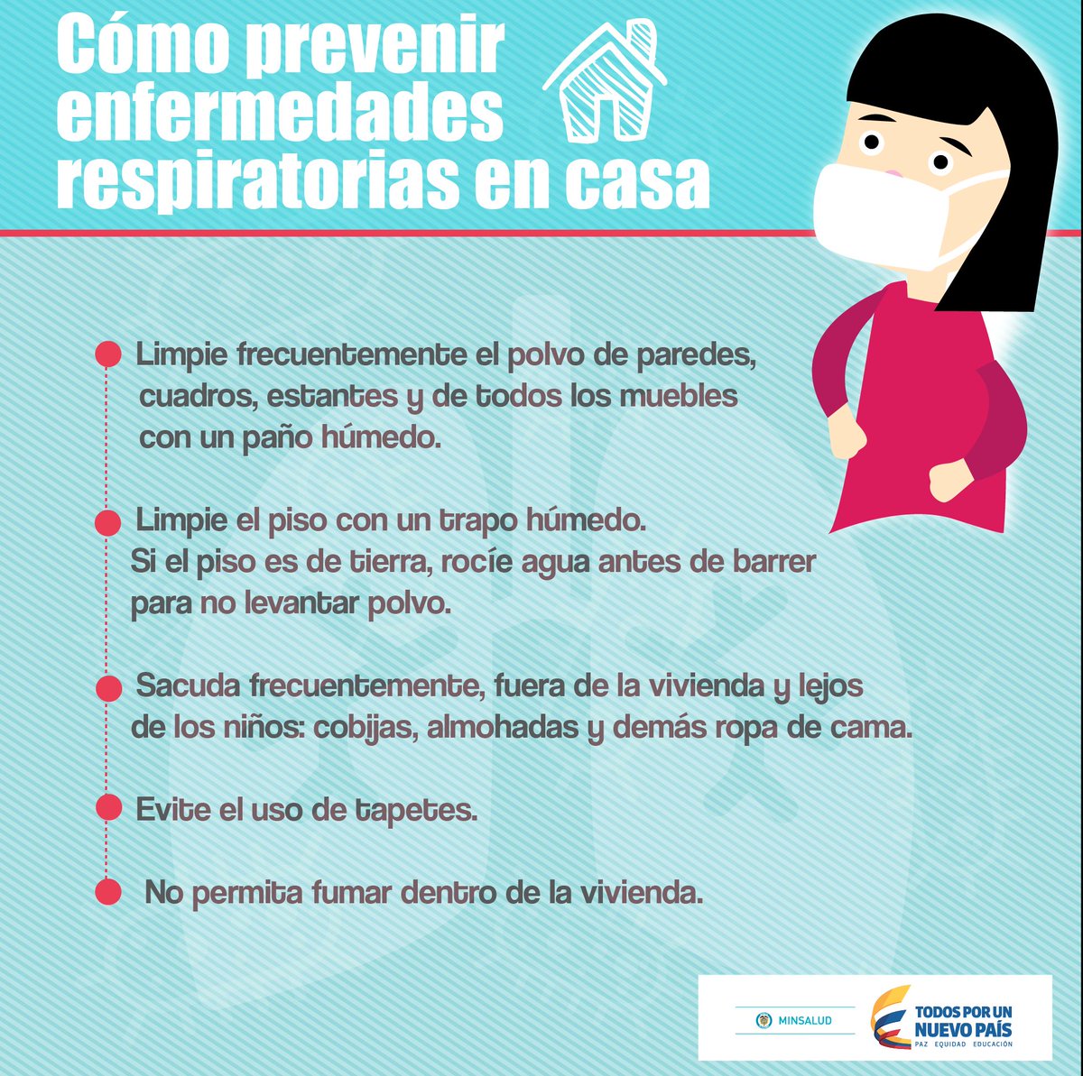 Tome estas precauciones para evitar la llegada de #EnfermedadesRespiratorias a su hogar. bit.ly/2kediZb