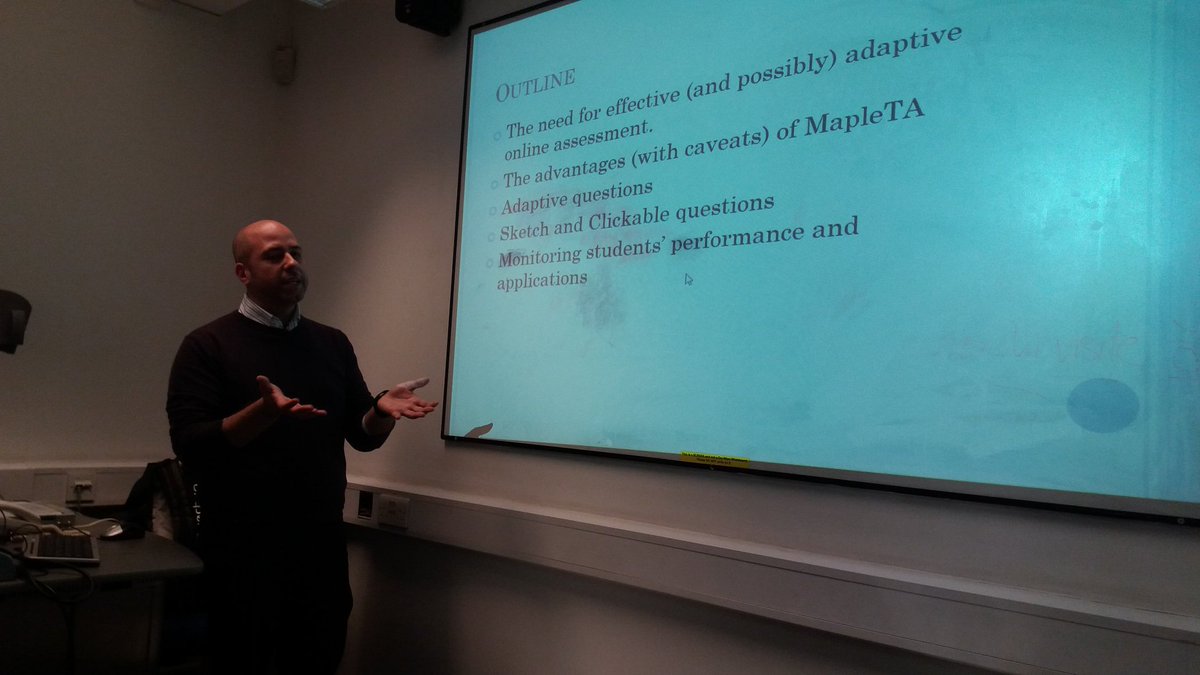 Our first #EconomicsEducation seminar this term with Mario Pezzino <a href="/ManUniEconomics/">Manchester Economics</a> on MapleTA