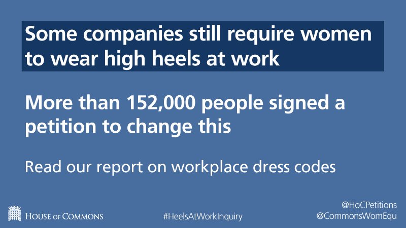 Girlguiding's tweet photo. We welcome @HoCpetitions and @Commonswomequ's call for urgent action on gender discrimination in workplace dress codes. #heelsatworkinquiry https://t.co/2nCJr32mx0