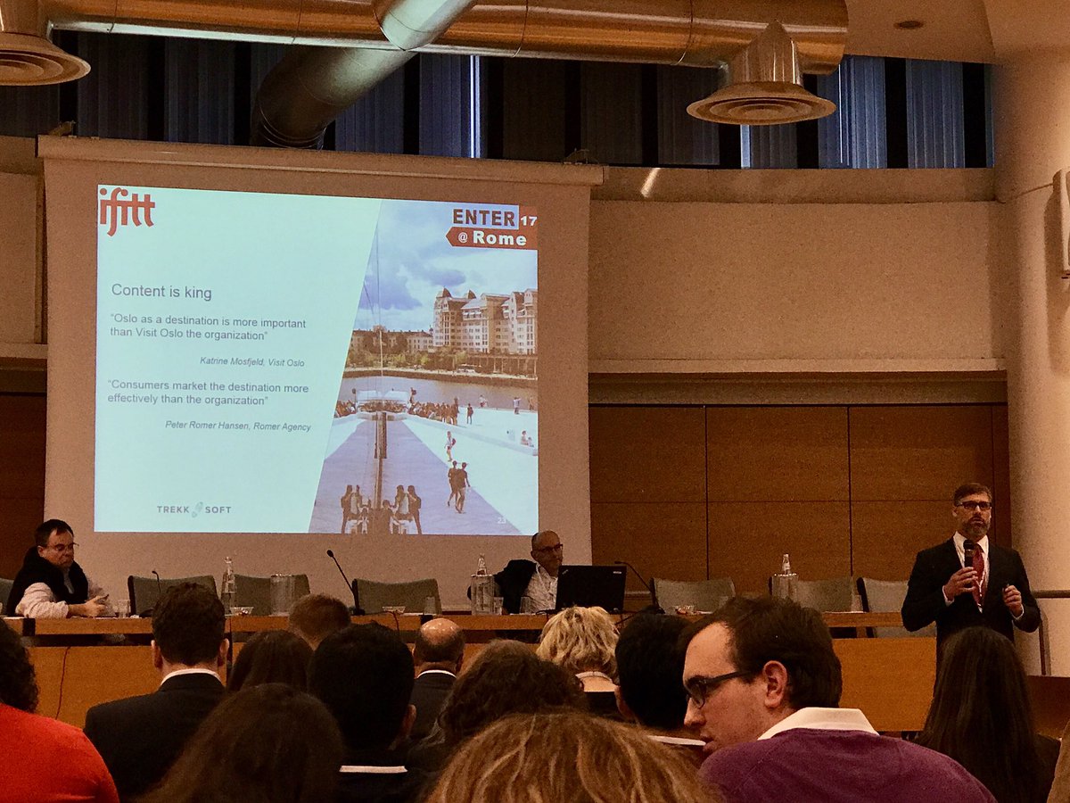 ceciliahakeberg's tweet photo. Content is king!👑 @jonfauver from @trekksoft talking about DMOs in the digital age. #eTourism #enter2017 #content https://t.co/VhRtjTgtIl