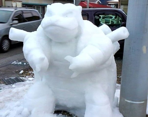 morikamimuseum's tweet photo. Snow-anime pop up around #Japan after winter snowfalls ❄️⛄️  https://t.co/haUMhTxV2N #morikami #culture #snow https://t.co/M6fml9q0jb