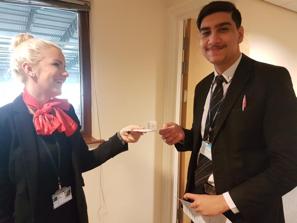 CravenTAA's tweet photo. Issuing boarding cards for our cabin crew assessment day #cabincrew https://t.co/8sYoBVXh6V