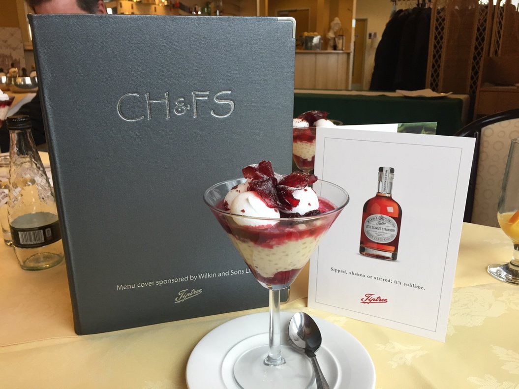 tiptree's tweet photo. tremendously tasty Colchester Pud @ColchesterInst made with Tiptree Raspberry Gin Liqueur https://t.co/0T3Rtwr7xP