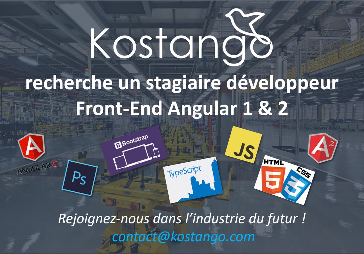 Kostango recherche dev front Angular 1&amp;2 #angular #angular2 #frontend #Webdesign #developers #ecole42
