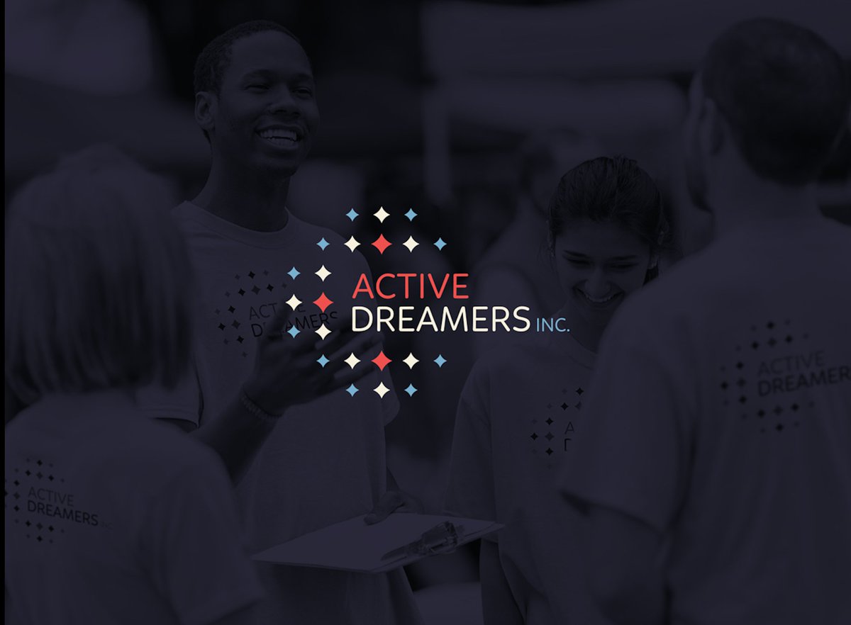 StartTeck's tweet photo. Branding for @ActiveDreamers1 
- the concept plays on shooting stars and represents movement, growth and togetherness. https://t.co/1XRG3XD79O