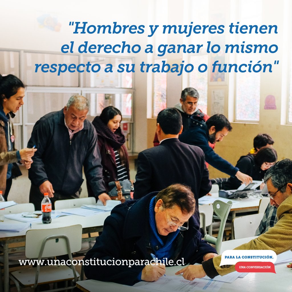 Constitucion_CL's tweet photo. Los 🇨🇱 anhelan el derecho al salario equitativo entre mujeres y hombres ¡Revisa las #BasesCiudadanas! https://t.co/3RY5uRycdN https://t.co/2MbOTs722x