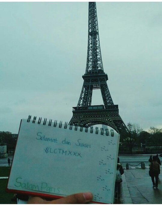 InfoLCTM's tweet photo. Wahh dapet salam dari paris nih, semoga sukses LCTM-XXX https://t.co/35toIo66Pw